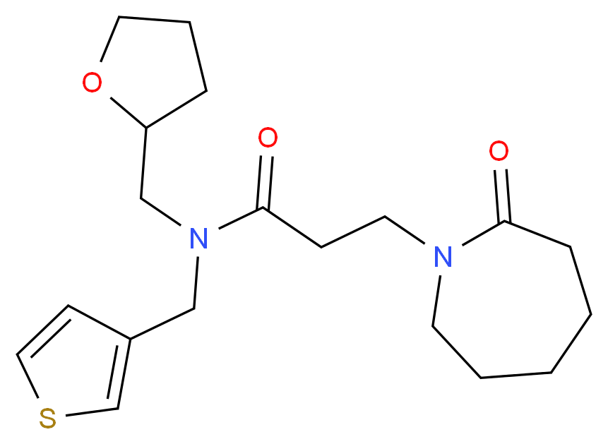 3-(2-oxoazepan-1-yl)-N-(tetrahydrofuran-2-ylmethyl)-N-(3-thienylmethyl)propanamide_Molecular_structure_CAS_)