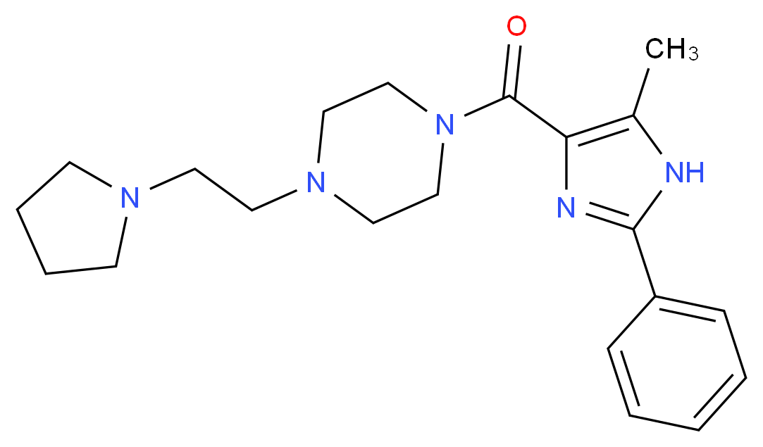 1-[(5-methyl-2-phenyl-1H-imidazol-4-yl)carbonyl]-4-(2-pyrrolidin-1-ylethyl)piperazine_Molecular_structure_CAS_)