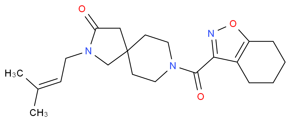 2-(3-methyl-2-buten-1-yl)-8-(4,5,6,7-tetrahydro-1,2-benzisoxazol-3-ylcarbonyl)-2,8-diazaspiro[4.5]decan-3-one_Molecular_structure_CAS_)