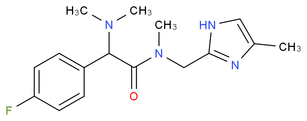 2-(dimethylamino)-2-(4-fluorophenyl)-N-methyl-N-[(4-methyl-1H-imidazol-2-yl)methyl]acetamide_Molecular_structure_CAS_)