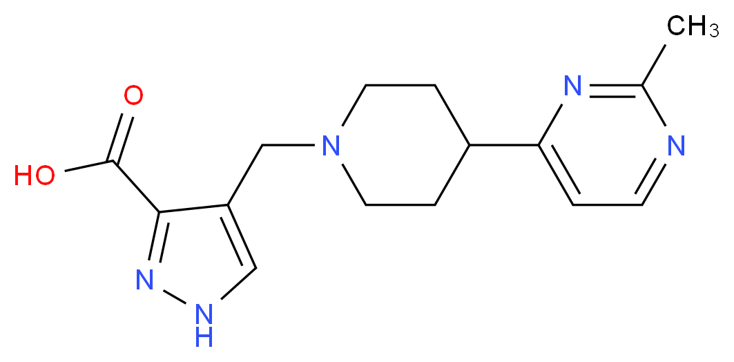 4-{[4-(2-methylpyrimidin-4-yl)piperidin-1-yl]methyl}-1H-pyrazole-3-carboxylic acid_Molecular_structure_CAS_)