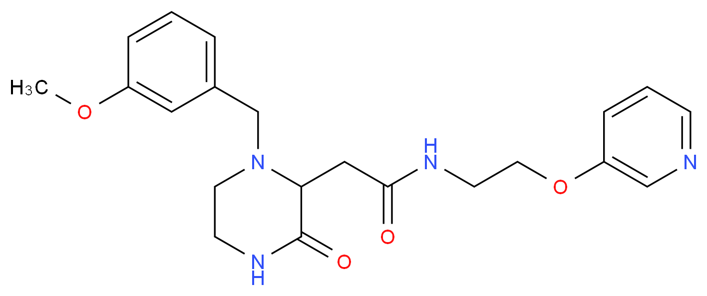 2-[1-(3-methoxybenzyl)-3-oxo-2-piperazinyl]-N-[2-(3-pyridinyloxy)ethyl]acetamide_Molecular_structure_CAS_)