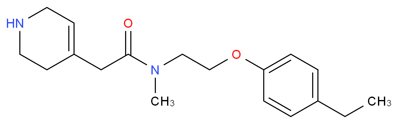 N-[2-(4-ethylphenoxy)ethyl]-N-methyl-2-(1,2,3,6-tetrahydropyridin-4-yl)acetamide_Molecular_structure_CAS_)
