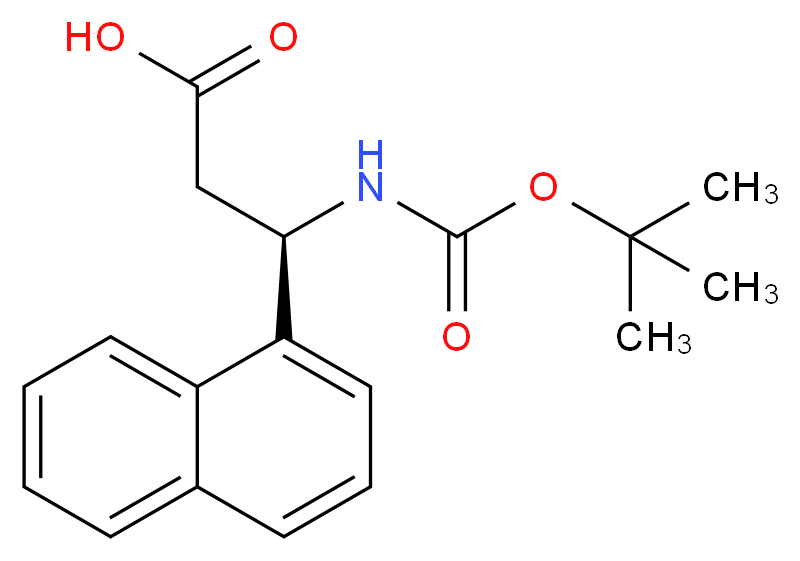 BOC-(R)-3-AMINO-3-(1-NAPHTHYL)-PROPIONIC ACID_Molecular_structure_CAS_500789-00-4)