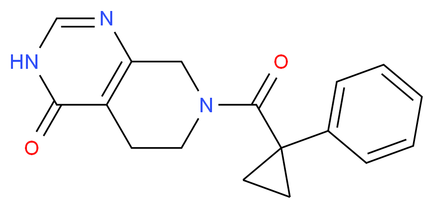 7-[(1-phenylcyclopropyl)carbonyl]-5,6,7,8-tetrahydropyrido[3,4-d]pyrimidin-4(3H)-one_Molecular_structure_CAS_)