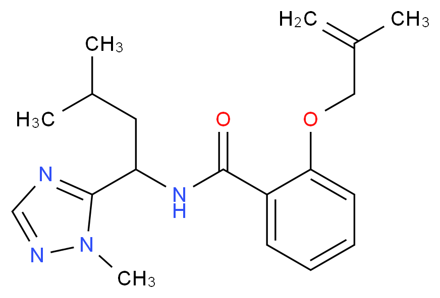 N-[3-methyl-1-(1-methyl-1H-1,2,4-triazol-5-yl)butyl]-2-[(2-methylprop-2-en-1-yl)oxy]benzamide_Molecular_structure_CAS_)
