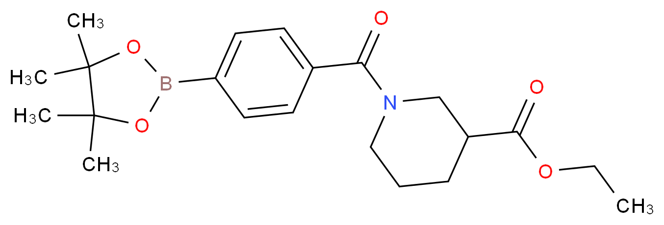 4-(3-Ethoxycarbonyl-1-piperidinylcarbonyl)benzeneboronic acid pinacol ester_Molecular_structure_CAS_850411-14-2)