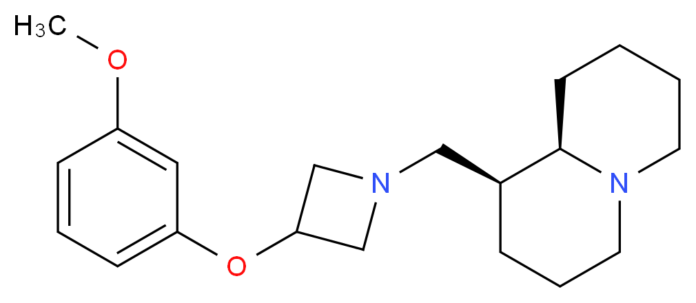 (1S,9aR)-1-{[3-(3-methoxyphenoxy)-1-azetidinyl]methyl}octahydro-2H-quinolizine_Molecular_structure_CAS_)