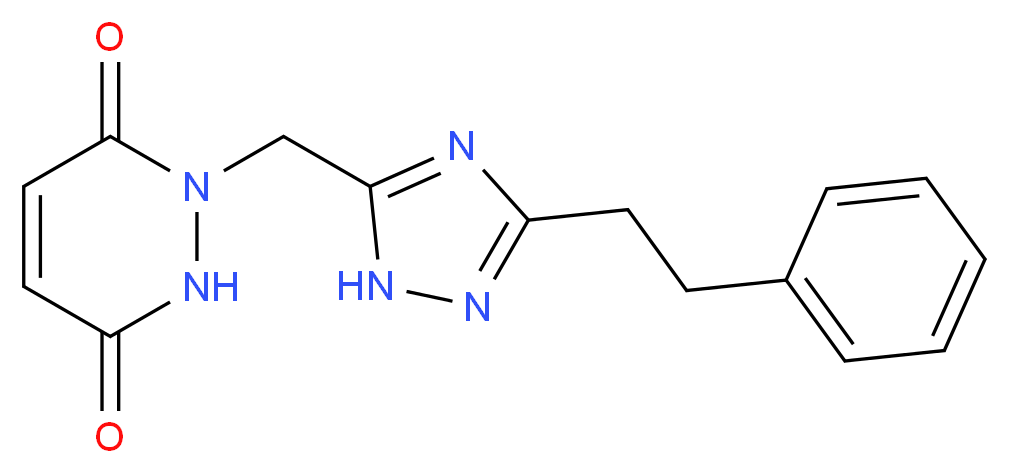 1-{[3-(2-phenylethyl)-1H-1,2,4-triazol-5-yl]methyl}-1,2-dihydropyridazine-3,6-dione_Molecular_structure_CAS_)