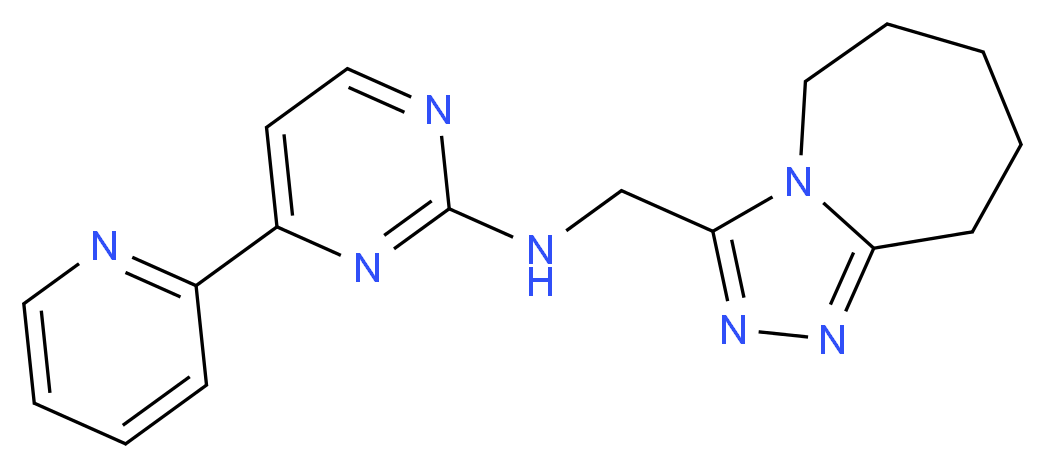 4-(2-pyridinyl)-N-(6,7,8,9-tetrahydro-5H-[1,2,4]triazolo[4,3-a]azepin-3-ylmethyl)-2-pyrimidinamine_Molecular_structure_CAS_)