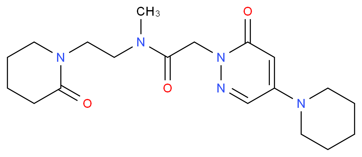 N-methyl-N-[2-(2-oxopiperidin-1-yl)ethyl]-2-(6-oxo-4-piperidin-1-ylpyridazin-1(6H)-yl)acetamide_Molecular_structure_CAS_)