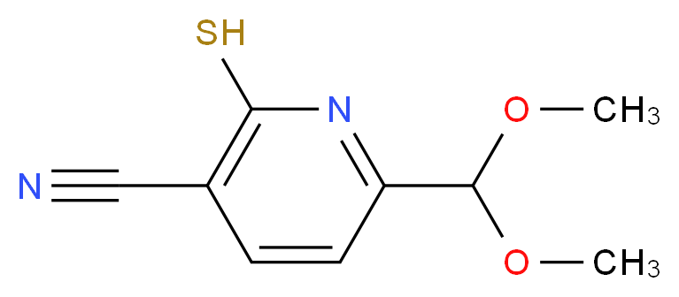 6-(Dimethoxymethyl)-2-thionicotinonitrile_Molecular_structure_CAS_175277-23-3)