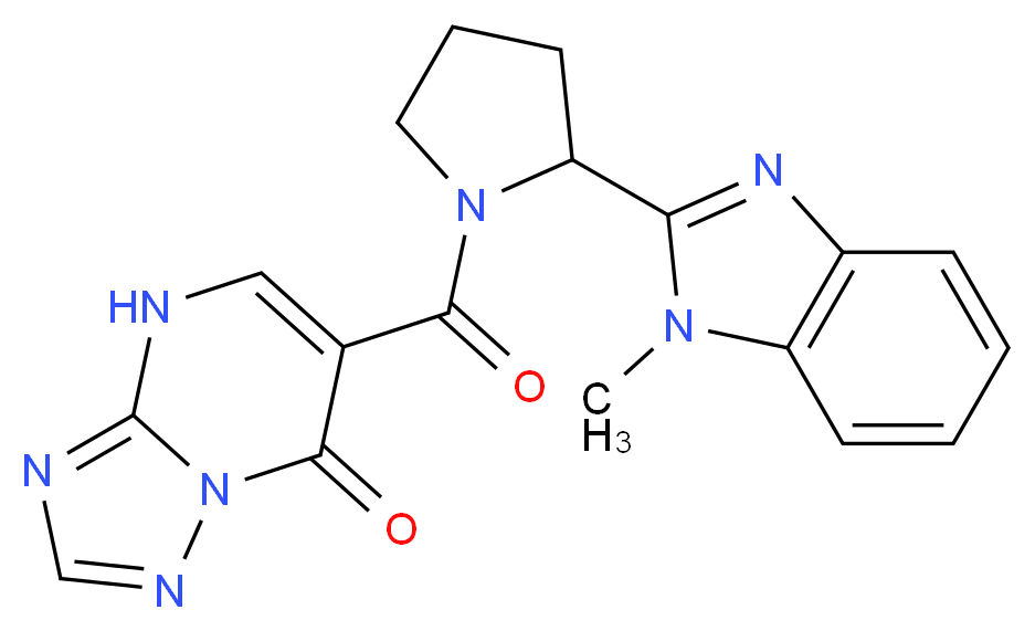 6-{[2-(1-methyl-1H-benzimidazol-2-yl)-1-pyrrolidinyl]carbonyl}[1,2,4]triazolo[1,5-a]pyrimidin-7(4H)-one_Molecular_structure_CAS_)