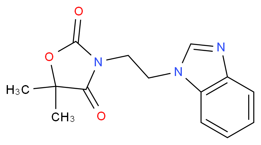 3-[2-(1H-benzimidazol-1-yl)ethyl]-5,5-dimethyl-1,3-oxazolidine-2,4-dione_Molecular_structure_CAS_)