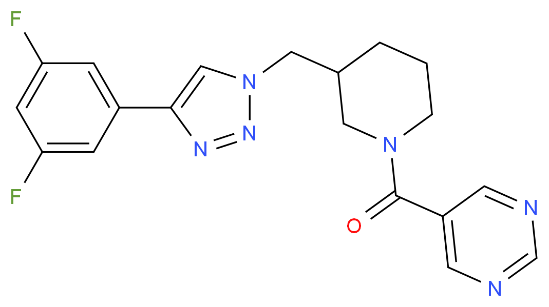5-[(3-{[4-(3,5-difluorophenyl)-1H-1,2,3-triazol-1-yl]methyl}piperidin-1-yl)carbonyl]pyrimidine_Molecular_structure_CAS_)