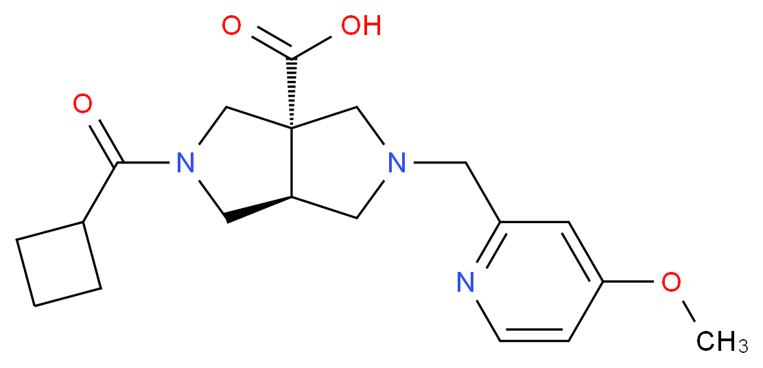 (3aS*,6aS*)-2-(cyclobutylcarbonyl)-5-[(4-methoxy-2-pyridinyl)methyl]hexahydropyrrolo[3,4-c]pyrrole-3a(1H)-carboxylic acid_Molecular_structure_CAS_)