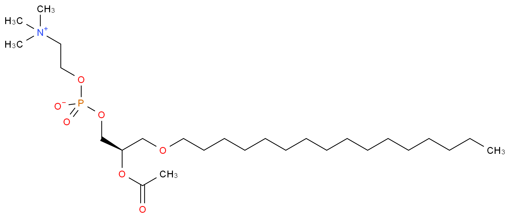 β-Acetyl-γ-O-alkyl-L-α-phosphatidylcholine from bovine heart lecithin_Molecular_structure_CAS_65154-06-5)