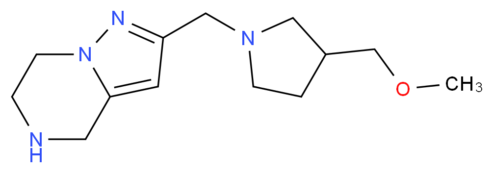 2-{[3-(methoxymethyl)-1-pyrrolidinyl]methyl}-4,5,6,7-tetrahydropyrazolo[1,5-a]pyrazine_Molecular_structure_CAS_)