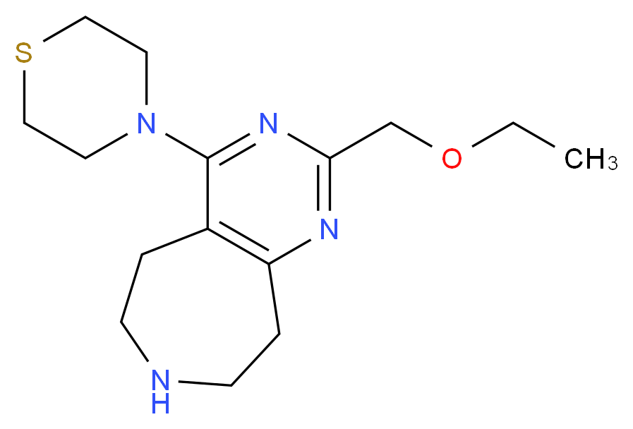 2-(ethoxymethyl)-4-thiomorpholin-4-yl-6,7,8,9-tetrahydro-5H-pyrimido[4,5-d]azepine_Molecular_structure_CAS_)