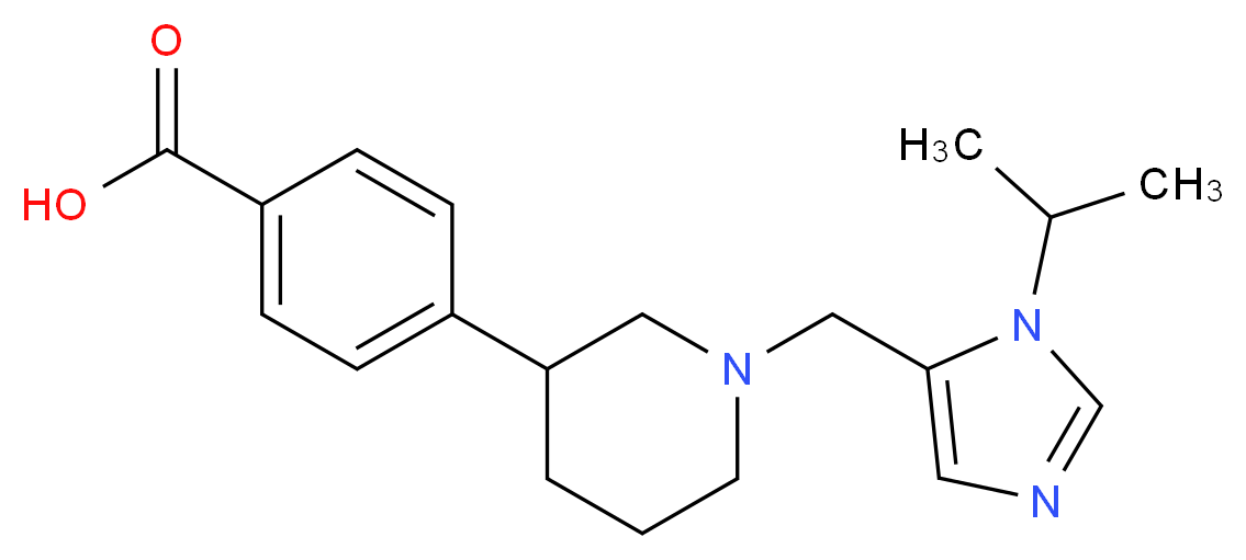 4-{1-[(1-isopropyl-1H-imidazol-5-yl)methyl]piperidin-3-yl}benzoic acid_Molecular_structure_CAS_)