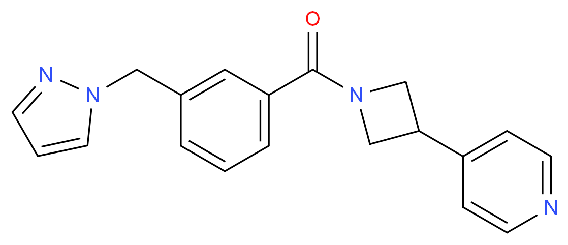 4-{1-[3-(1H-pyrazol-1-ylmethyl)benzoyl]-3-azetidinyl}pyridine_Molecular_structure_CAS_)