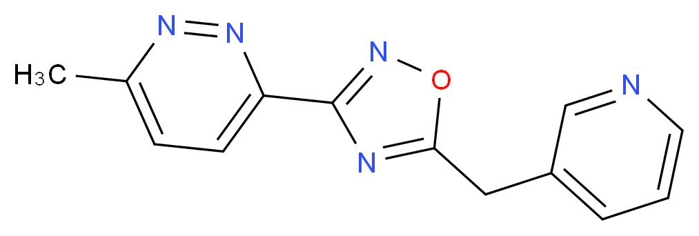 3-methyl-6-[5-(3-pyridinylmethyl)-1,2,4-oxadiazol-3-yl]pyridazine_Molecular_structure_CAS_)
