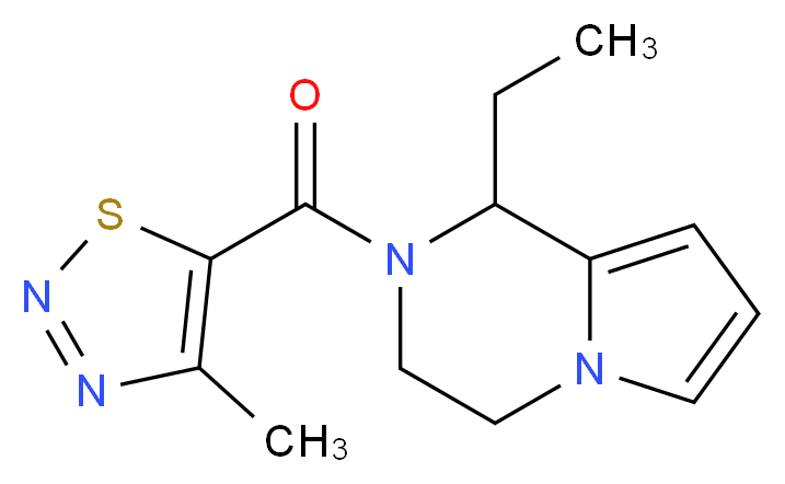 1-ethyl-2-[(4-methyl-1,2,3-thiadiazol-5-yl)carbonyl]-1,2,3,4-tetrahydropyrrolo[1,2-a]pyrazine_Molecular_structure_CAS_)