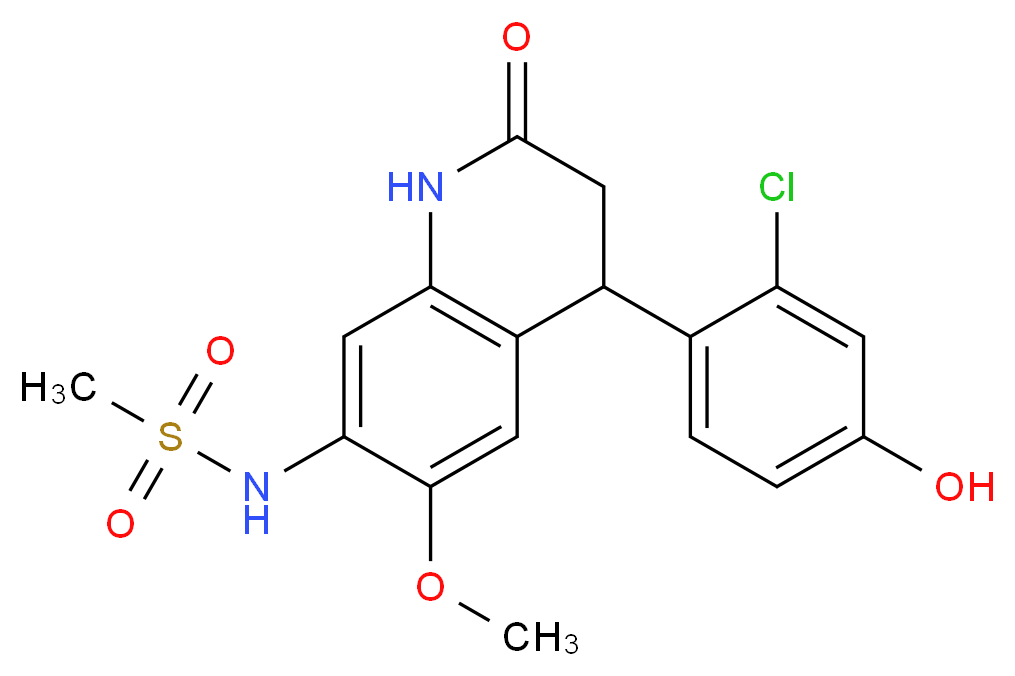 N-[4-(2-chloro-4-hydroxyphenyl)-6-methoxy-2-oxo-1,2,3,4-tetrahydroquinolin-7-yl]methanesulfonamide_Molecular_structure_CAS_)