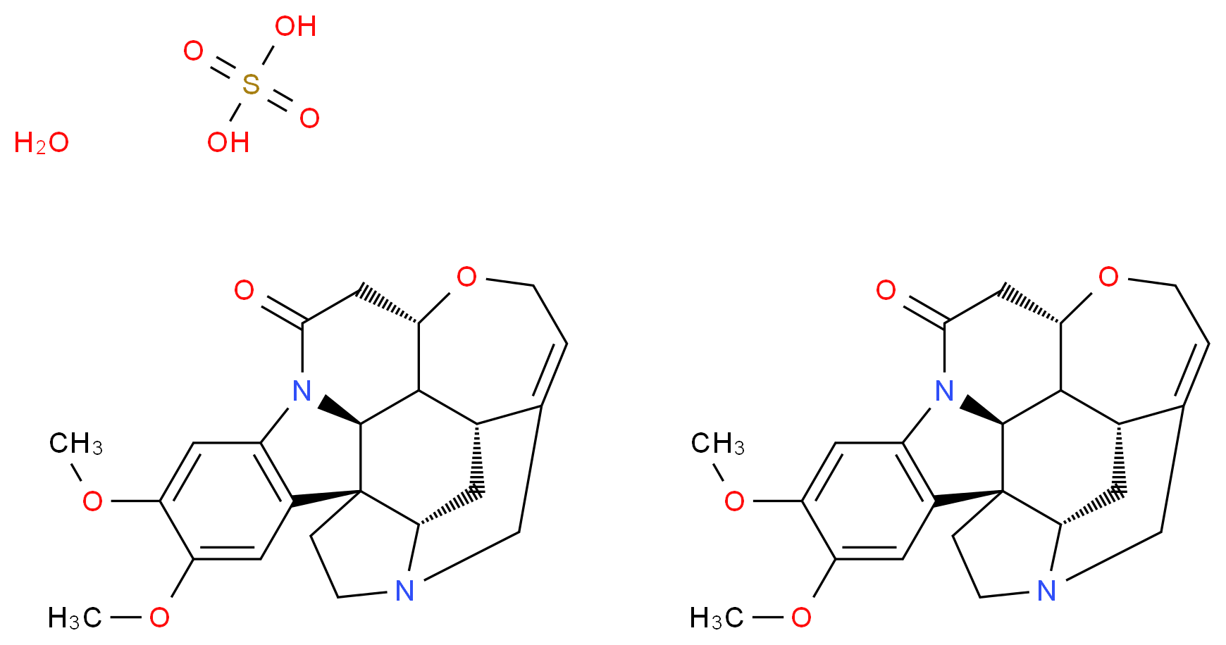 Brucine sulfate salt hydrate_Molecular_structure_CAS_652154-10-4)