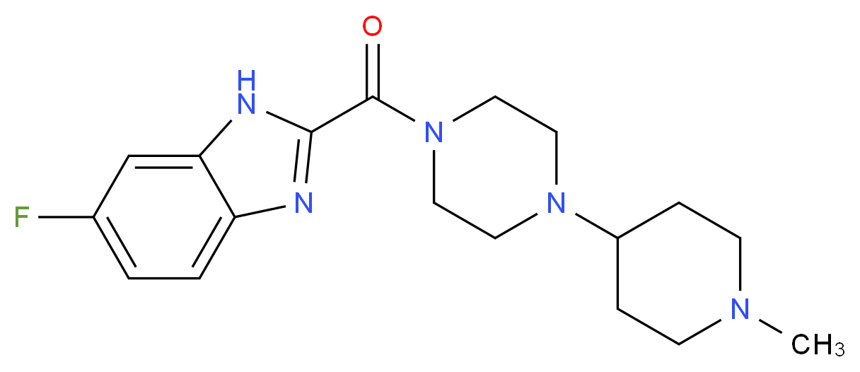 6-fluoro-2-{[4-(1-methylpiperidin-4-yl)piperazin-1-yl]carbonyl}-1H-benzimidazole_Molecular_structure_CAS_)