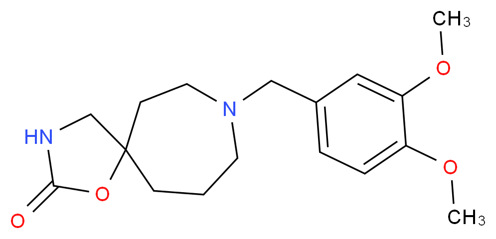 8-(3,4-dimethoxybenzyl)-1-oxa-3,8-diazaspiro[4.6]undecan-2-one_Molecular_structure_CAS_)