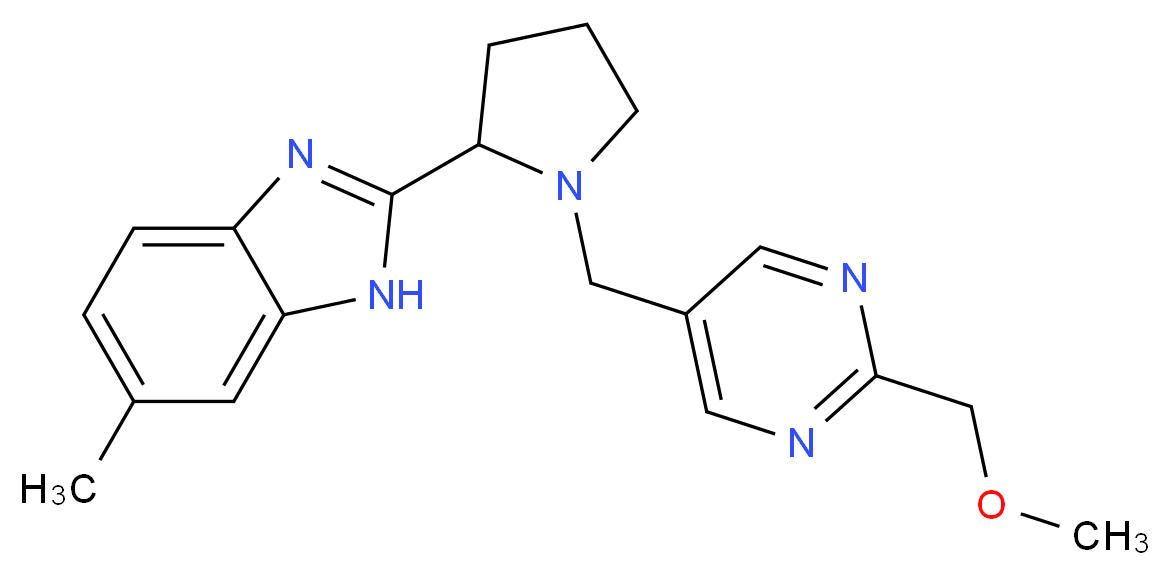 2-(1-{[2-(methoxymethyl)pyrimidin-5-yl]methyl}pyrrolidin-2-yl)-6-methyl-1H-benzimidazole_Molecular_structure_CAS_)