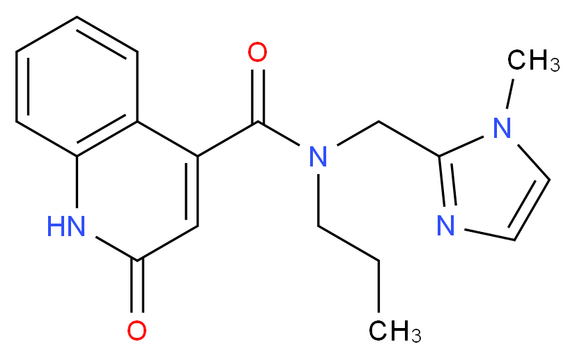 N-[(1-methyl-1H-imidazol-2-yl)methyl]-2-oxo-N-propyl-1,2-dihydro-4-quinolinecarboxamide_Molecular_structure_CAS_)