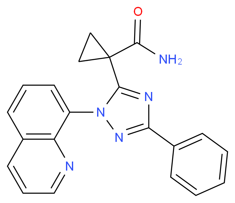 1-(3-phenyl-1-quinolin-8-yl-1H-1,2,4-triazol-5-yl)cyclopropanecarboxamide_Molecular_structure_CAS_)