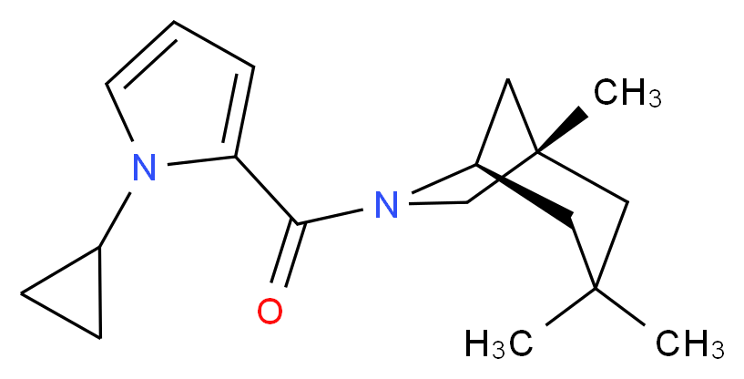 (1S*,5R*)-6-[(1-cyclopropyl-1H-pyrrol-2-yl)carbonyl]-1,3,3-trimethyl-6-azabicyclo[3.2.1]octane_Molecular_structure_CAS_)