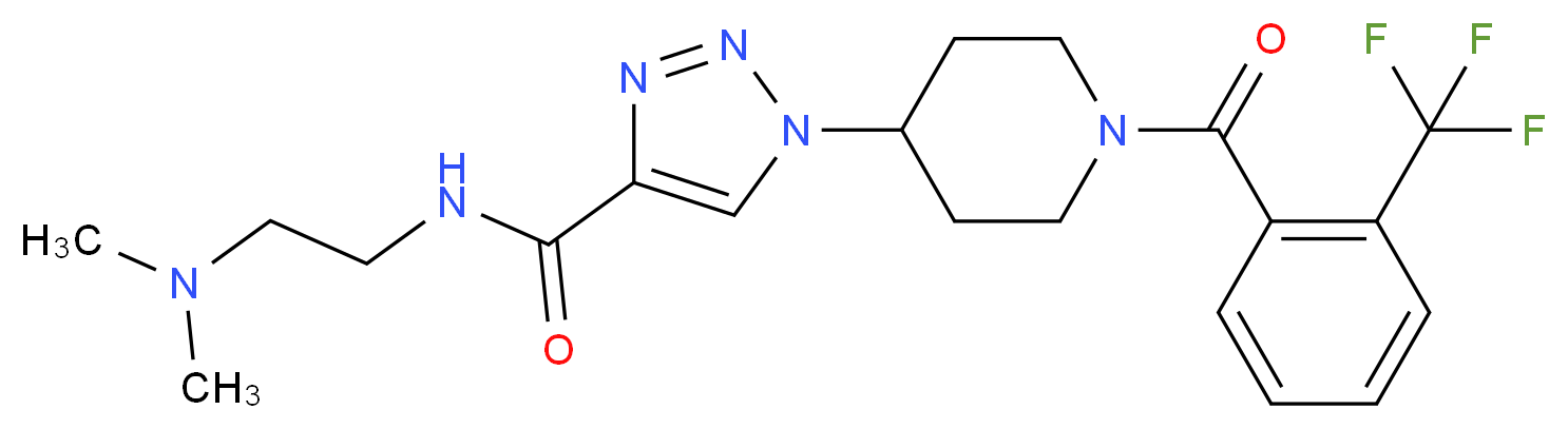 N-[2-(dimethylamino)ethyl]-1-{1-[2-(trifluoromethyl)benzoyl]-4-piperidinyl}-1H-1,2,3-triazole-4-carboxamide_Molecular_structure_CAS_)