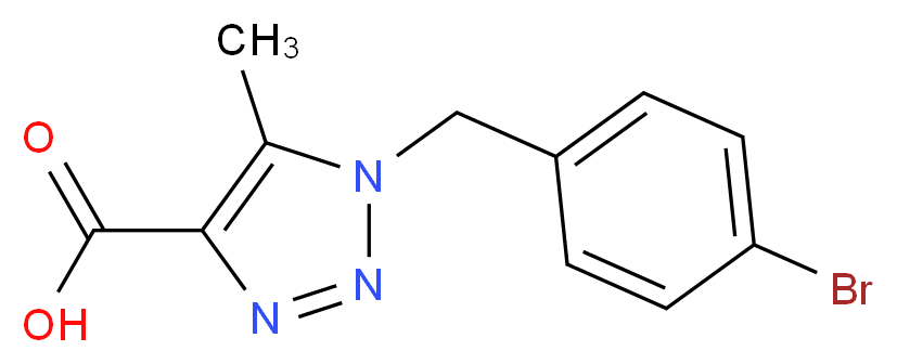 1-(4-Bromobenzyl)-5-methyl-1H-1,2,3-triazole-4-carboxylic acid 97%_Molecular_structure_CAS_)