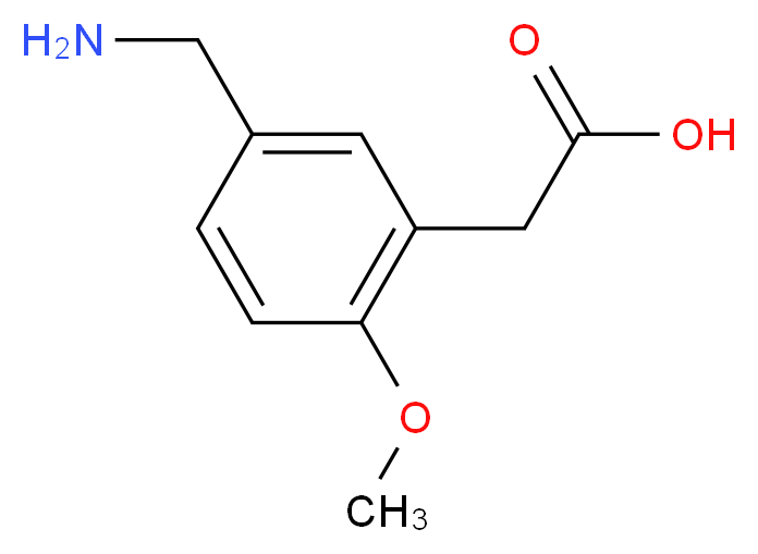 [5-(Aminomethyl)-2-methoxyphenyl]acetic acid_Molecular_structure_CAS_)