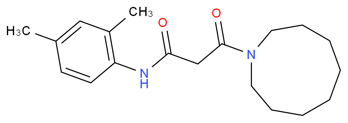 3-azonan-1-yl-N-(2,4-dimethylphenyl)-3-oxopropanamide_Molecular_structure_CAS_)