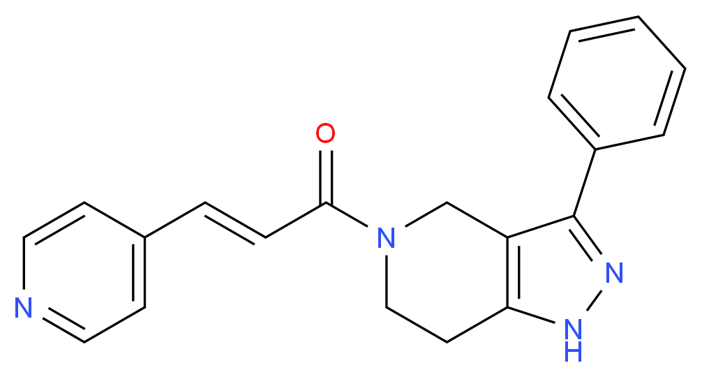 3-phenyl-5-[(2E)-3-pyridin-4-ylprop-2-enoyl]-4,5,6,7-tetrahydro-1H-pyrazolo[4,3-c]pyridine_Molecular_structure_CAS_)