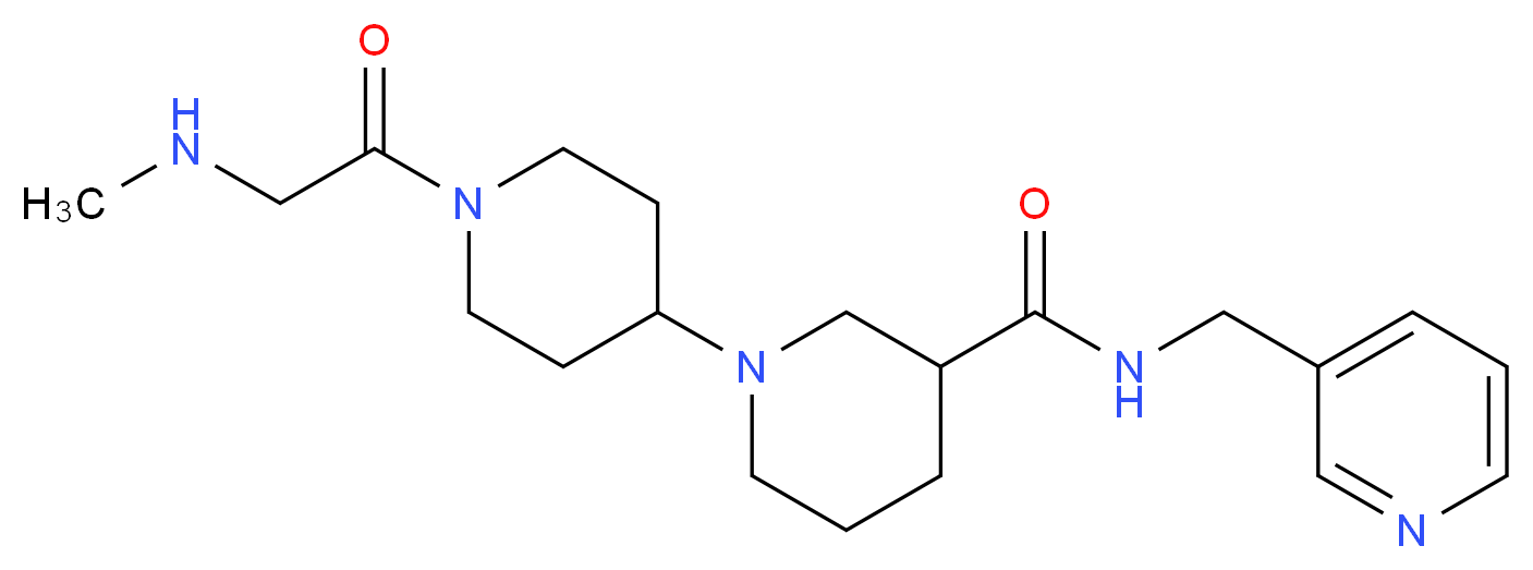 1'-[(methylamino)acetyl]-N-(pyridin-3-ylmethyl)-1,4'-bipiperidine-3-carboxamide_Molecular_structure_CAS_)