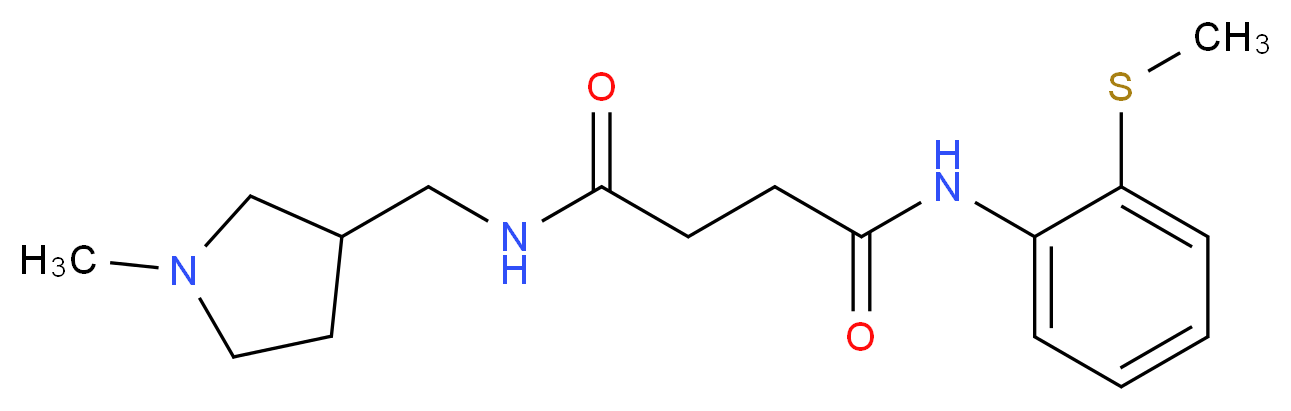 N-[(1-methylpyrrolidin-3-yl)methyl]-N'-[2-(methylthio)phenyl]succinamide_Molecular_structure_CAS_)