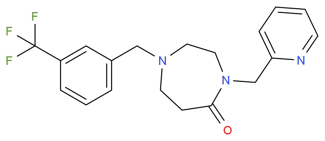 4-(2-pyridinylmethyl)-1-[3-(trifluoromethyl)benzyl]-1,4-diazepan-5-one_Molecular_structure_CAS_)