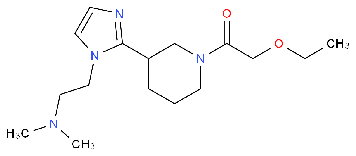 (2-{2-[1-(ethoxyacetyl)-3-piperidinyl]-1H-imidazol-1-yl}ethyl)dimethylamine_Molecular_structure_CAS_)