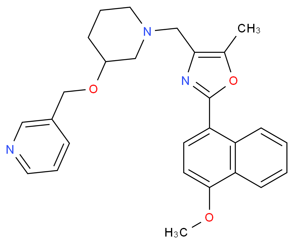 3-{[(1-{[2-(4-methoxy-1-naphthyl)-5-methyl-1,3-oxazol-4-yl]methyl}-3-piperidinyl)oxy]methyl}pyridine_Molecular_structure_CAS_)