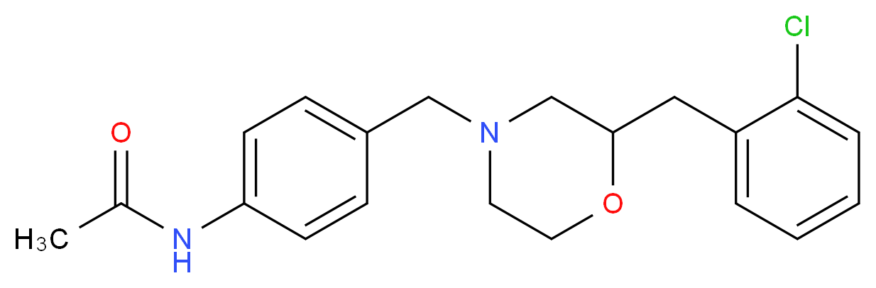 N-(4-{[2-(2-chlorobenzyl)-4-morpholinyl]methyl}phenyl)acetamide_Molecular_structure_CAS_)