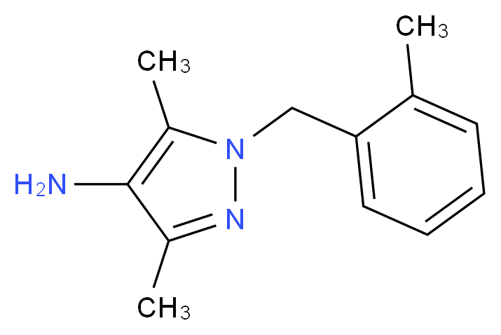 3,5-Dimethyl-1-(2-methylbenzyl)-1H-pyrazol-4-amine_Molecular_structure_CAS_)