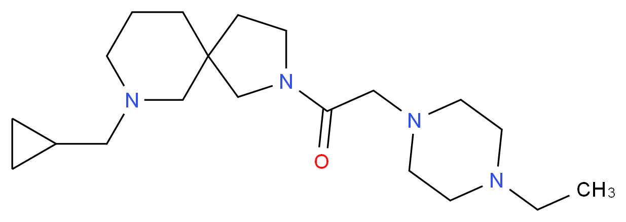 7-(cyclopropylmethyl)-2-[(4-ethyl-1-piperazinyl)acetyl]-2,7-diazaspiro[4.5]decane_Molecular_structure_CAS_)
