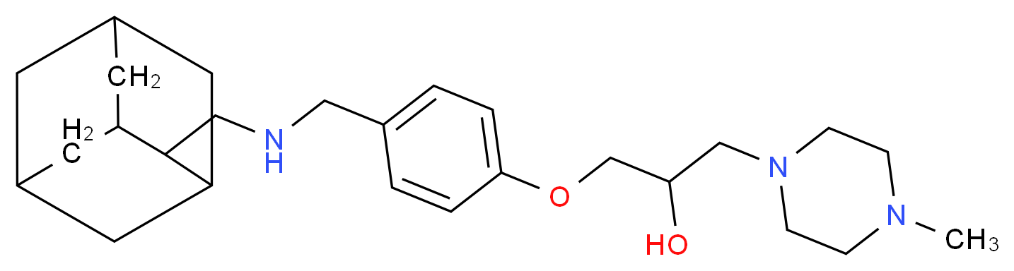 1-(4-{[(2-adamantylmethyl)amino]methyl}phenoxy)-3-(4-methyl-1-piperazinyl)-2-propanol_Molecular_structure_CAS_)