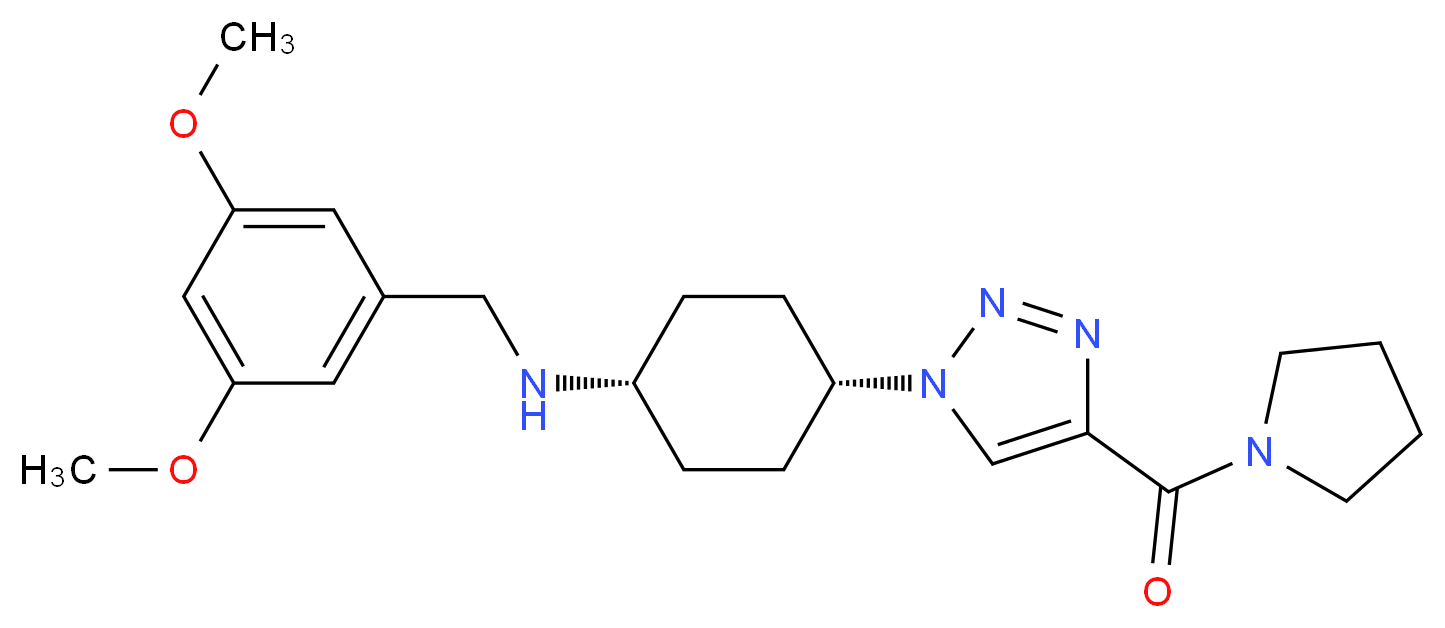 (3,5-dimethoxybenzyl){cis-4-[4-(1-pyrrolidinylcarbonyl)-1H-1,2,3-triazol-1-yl]cyclohexyl}amine_Molecular_structure_CAS_)